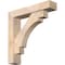 Ekena Millwork Merced Block Smooth Bracket w/ Offset Brace, Douglas Fir, 5 1/2"W x 26"D x 26"H BKT0604X26X26MRC05SDF - alternate 1